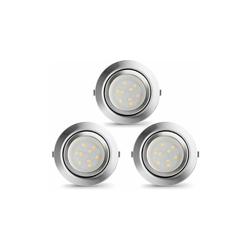 LAMPAOUS - Faretti da incasso a LED, dimmerabili, luce bianca neutra, 4000 K, 12 V DC, per armadi, armadietti, lampade per vetrine, rotonde, 9 SMD características