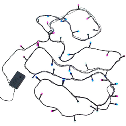 Miglior Stagione Party Lights, 40 Pezzi 8 funzioni con trasformatore Esterno, Cartone a Quattro Colori, Circa 3,90 m, Bianco/Blu/Viola 472-11 - Best precio