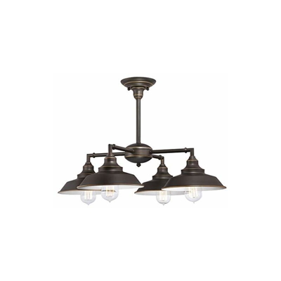 Westinghouse Lighting 63433 â Apparecchiatura da soffitto per montaggio semi-rasente/lampadario Iron Hill da interno a quattro luci, finitura in