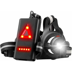 Luce da corsa LED ricaricabile USB LITZEE - Impermeabile - Leggera - Per corsa, pesca, campeggio - Angolo di illuminazione regolabile a 90 ° características