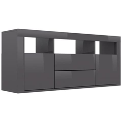 Mobile Porta Tv Grigio Lucido 120x30x50 Cm In Truciolato en oferta