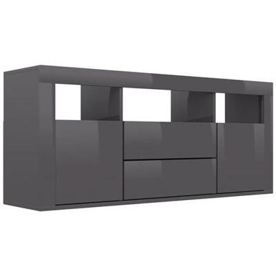 Mobile Porta Tv Grigio Lucido 120x30x50 Cm In Truciolato
