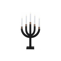Stella Finestra Lampadario'Elia', 5-fiamma, materiale di legno/metallo, scatola a quattro colori, 67 x 39 cm, nero 218-82 características