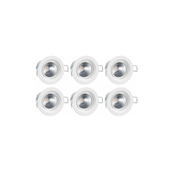 Lampadina ad incasso integrato, Rotonda, a LED, da 3W, per foro da 70mm, 2700K, Bianco Caldo, Confezione da 6 - Amazon Basics características