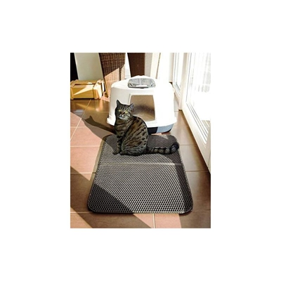 Tappetino per Gatti 70 x 55 cm â?? con Borsa in Tessuto â?? Tappetino per Gatti a Due Strati con Motivo a Nido d'Ape - Furry Fellow