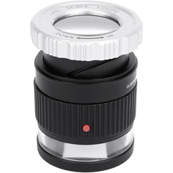 Asupermall - Lente d'ingrandimento con scala a LED Lente d'ingrandimento regolabile 30X Specchio cilindrico in metallo con scala Lente características