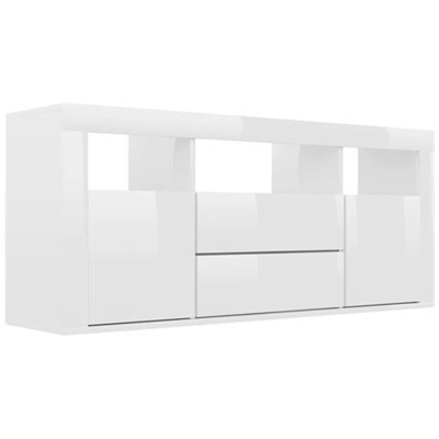 Mobile Porta Tv Bianco Lucido 120x30x50 Cm In Truciolato