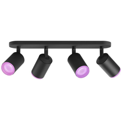 Philips Hue White and Color Ambiance Fugato, Faretti Connessi Orientabili, 4 Punti Luce, Nero, Lampadina Attacco GU10 Inclusa [Classe di Efficienza características