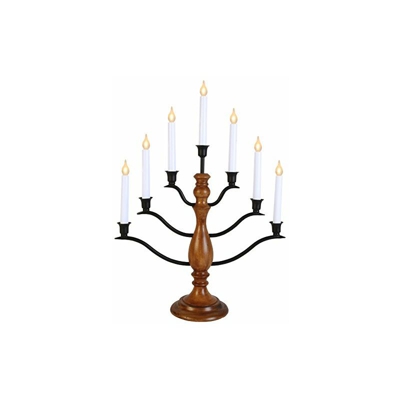 LED-finestra lampadario'BIanca' 7-luci, materiale: legno, circa 54 x 41 cm quattro colori-scatola di cartone, colore 636-26 - Best Season