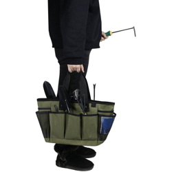 Borsa per attrezzi da giardino Borsa per attrezzi da giardino con 11 tasche Borsa per attrezzi da giardinaggio in tessuto Oxford impermeabile Borsa características