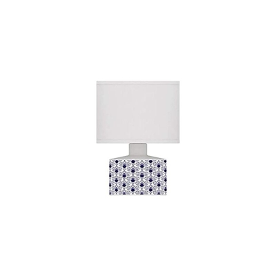 233772 Comodino, Lampada Decorativa, Ceramica, Blu, Ã? 14 x H 29 cm - Lussiol