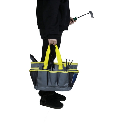 Borsa per attrezzi da giardino Borsa per attrezzi da giardino con 11 tasche Borsa per attrezzi da giardinaggio in tessuto Oxford impermeabile Borsa