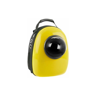 Primematik - Zaino per trasporto di animali domestici, gatti e cani, in plastica rigida, colore: giallo (CB01)