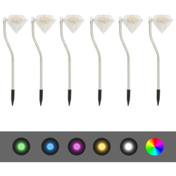 Luci LED da Giardino ad Energia Solare 6 pezzi 9x7,8x29,5 cm - Vidaxl características