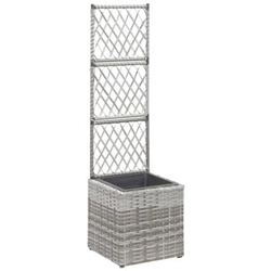Letto Rialzato A Traliccio 1 Vaso 30x30x107cm Polyrattan Grigio precio