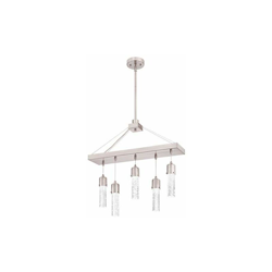 Westinghouse Lighting 63719 â?? Lampadario da interno LED Cava a cinque luci, finitura in nichel spazzolato con vetro a bollicine características