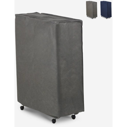 Telo antipolvere per letto singolo brandina pieghevole 80x200 cm Vielis | Colore: Grigio en oferta