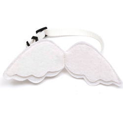 Cat Angel Ala Collar Bell Nylon Ribbon Cat Forniture Accessori per collana PET per collana gattino (bianco en oferta