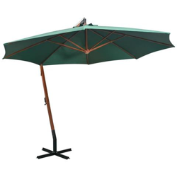 Ombrellone Pensile 350 Cm Palo In Legno Verde características