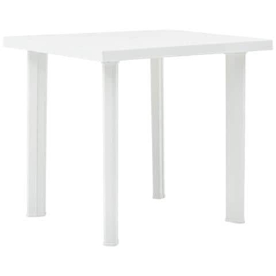 Tavolo Da Giardino Bianco 78x75x72 Cm In Plastica