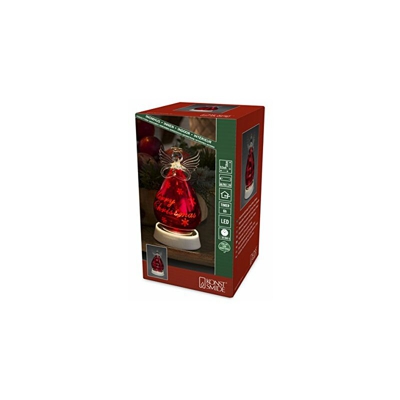 3391Â â??Â 550Â LED vetro figura'Angelo, Rosso, Grande/Per Interni (IP20)/Timer/1Â diodi bianco caldo/a batteria: 3Â X AA 1.5Â V (non incluse)