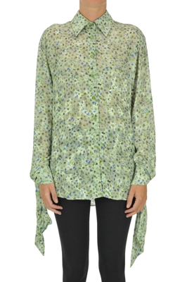 Embroidered viscose shirt