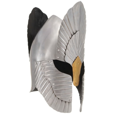 Elmo da Cavaliere Medievale Fantasia LARP Argento in Acciaio - Vidaxl