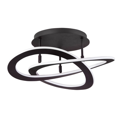 Plafoniera LED Charlie, Ø 52 cm, nero