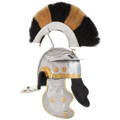 Elmo da Soldato Romano per LARP in Acciaio Argento - Vidaxl