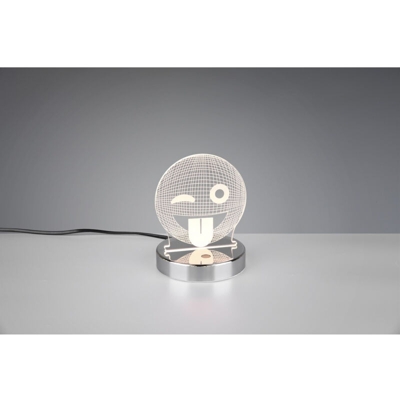 Smiley Lampada Da Tavolo Led Faccina Con Variazione Colore Rgb H. 15,5 R52641106