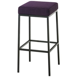 Sgabello Cp135 Con Poggiapiedi Tessuto Struttura Nera 80cm Viola precio
