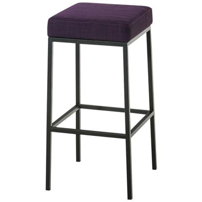 Sgabello Cp135 Con Poggiapiedi Tessuto Struttura Nera 80cm Viola
