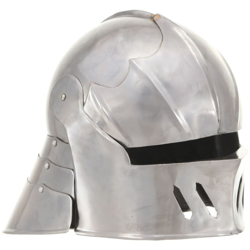 Elmo da Cavaliere Medievale Antico LARP in Acciaio Argento - Vidaxl en oferta