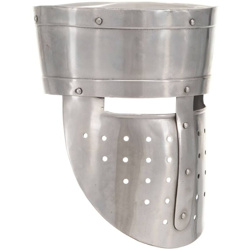 Elmo da Cavaliere Medievale Antico LARP in Acciaio Argento - Vidaxl en oferta