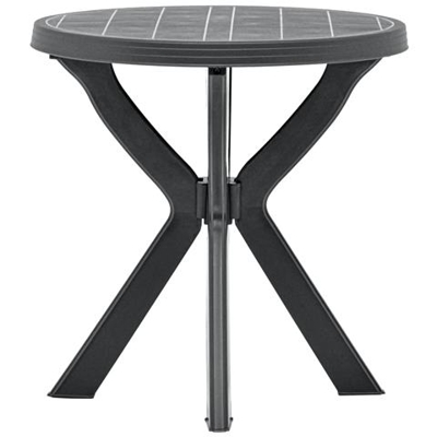 Tavolo Da Bistrot Antracite Ø70 Cm In Plastica