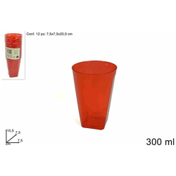 bicchieri natalizi acqua quadrati 300ml 12pz rosso precio