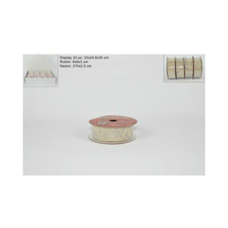 nastro canvas 2.5x270cm naturale gliitter silver 4 en oferta