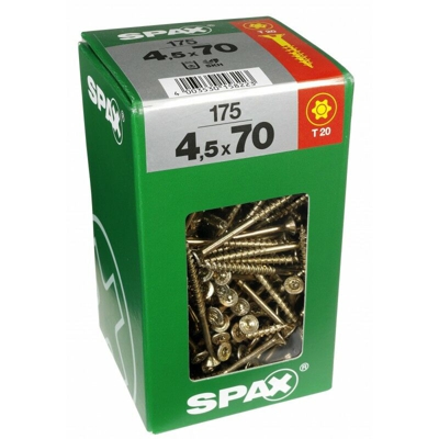Viti Lotto 175 Torx Svasata Spax Acciaio Testa, Diam.4.5 Mm X Mm L.70