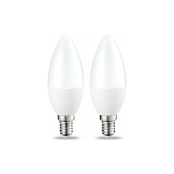 Lampadina LED E14 a Candela, 5W (equivalenti a 40W), Luce Bianca Calda, Dimmerabile- Pacco da 2 - Amazon Basics en oferta