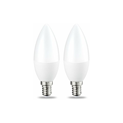 Lampadina LED E14 a Candela, 5W (equivalenti a 40W), Luce Bianca Calda, Dimmerabile- Pacco da 2 - Amazon Basics