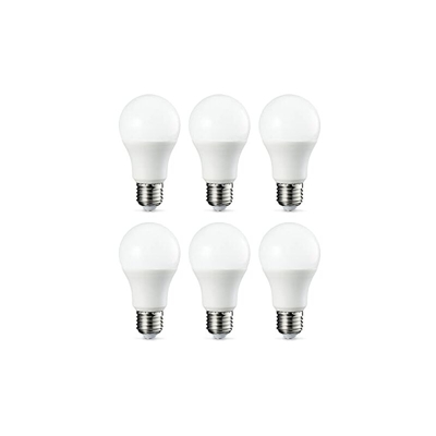 Lampadina LED E27, 9W (equivalenti a 60W), Luce Bianca Fredda - Pacco da 6 - Amazon Basics