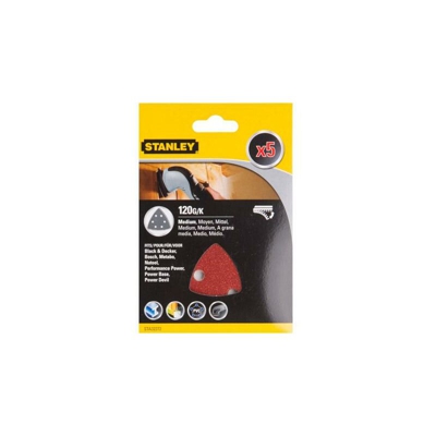 Stanley - 5 fogli carta levigatrice per dettagli grana 120
