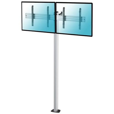 031-1211k3 Supporto A Pavimento Per 2 Tv Lcd Led 43-49 Da Avvitare, Altezza 240 Cm,