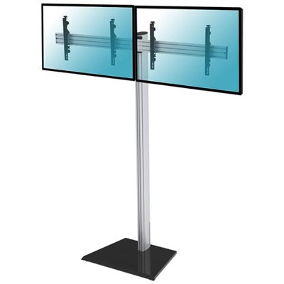 031-1221k1 Supporto A Pavimento Per 2 Tv Lcd Led 50-55, Altezza 240 Cm