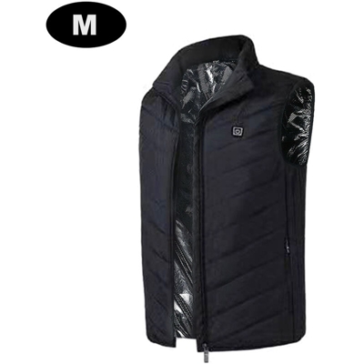 Happyshopping - Gilet riscaldato intelligente USB gilet invernale in cotone piumino caldo uomo e donna a temperatura costante nera,M - M