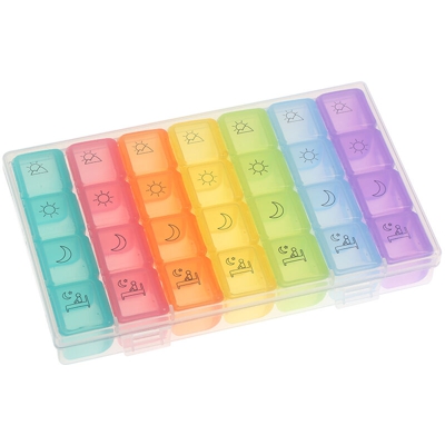 Happyshopping - accessori box box medicina portatile della medicina 7 colori 28 (media) SYC-2333-2