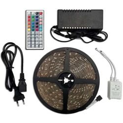 KITSTRLED/RGB KIT STRISCIA LED MULTICOLOR 10MT IP54 RGB+TELECOMANDO+ALIMENTATORE - Elergy precio