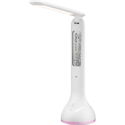 Goobay 55494 Lampada da scrivania LED con luce d'atmosfera e calendario, illuminazione interna per studio, camera dei bambini, camera da letto o