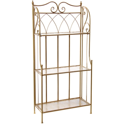 Kasanova - Scaffale 3 Ripiani Oro, 60x125x28 Cm Oro