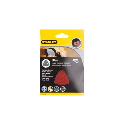 Stanley - 5 fogli carta levigatrice per dettagli grana 60